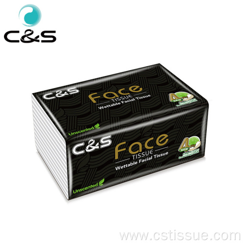 Biodegradable 120 Sheets 4 Ply Soft Facial Tissue